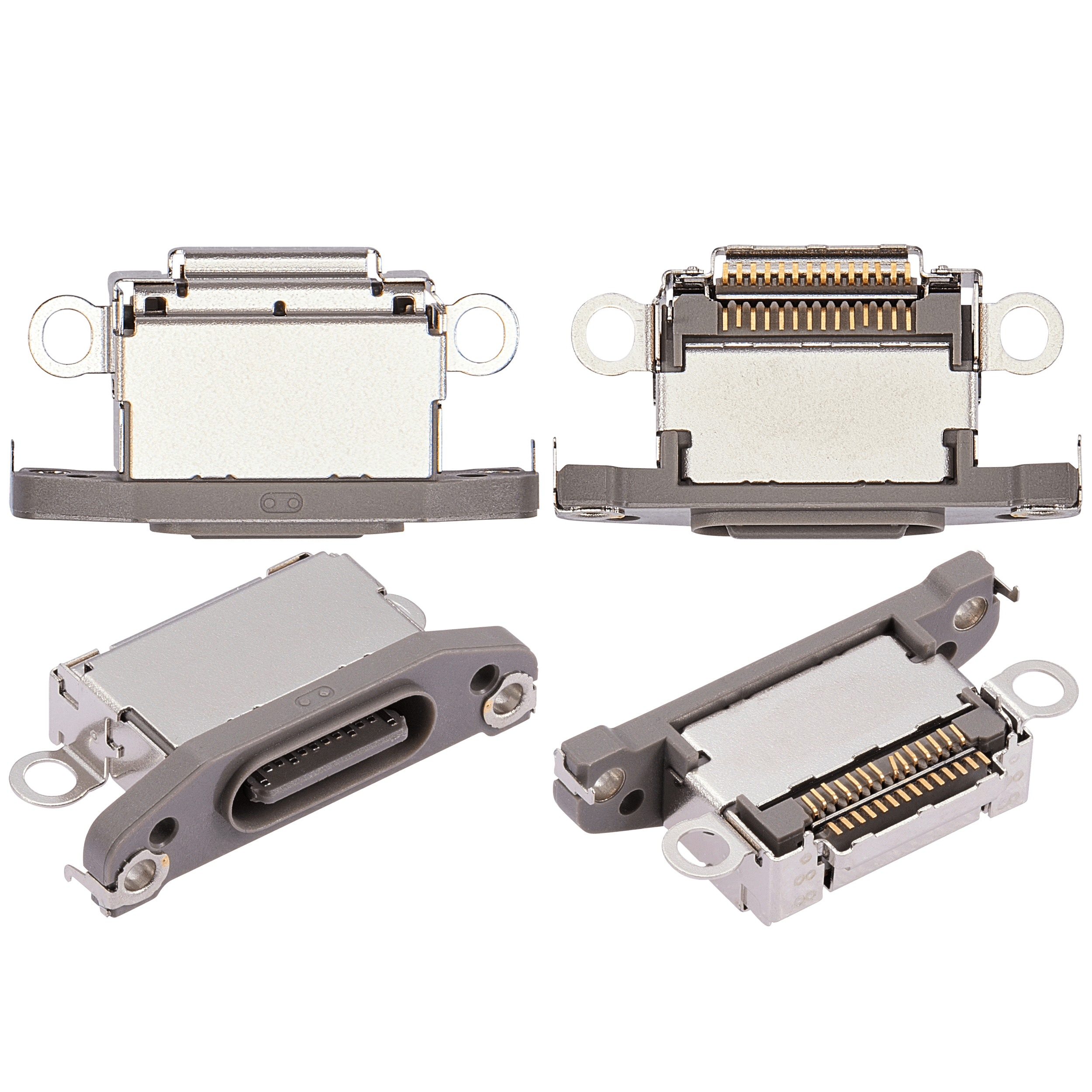 Charging Port Only For iPhone 15 Pro / 15 Pro Max (Natural Titanium) (10 Pack)