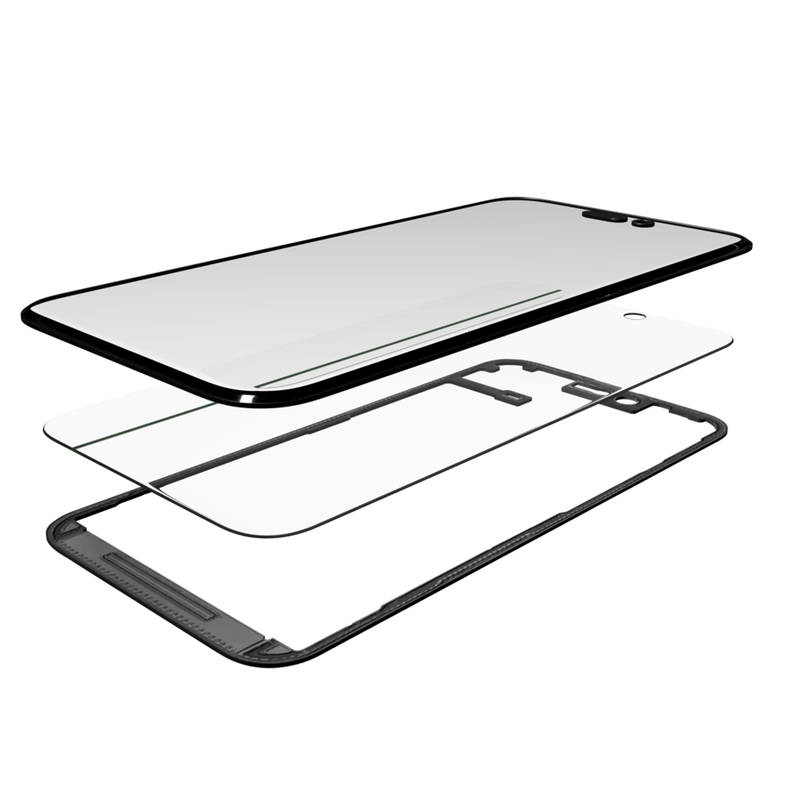 3 in 1 (Glass With OCA Pre-Installed + Frame) For iPhone 15 Pro Max (OCA Master)